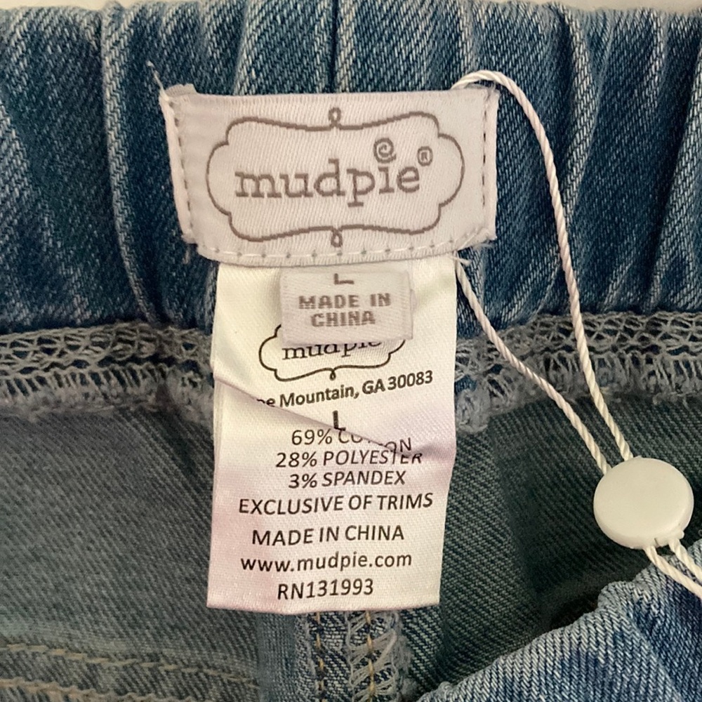 Mud pie wide leg jeans pull on size large and medium available